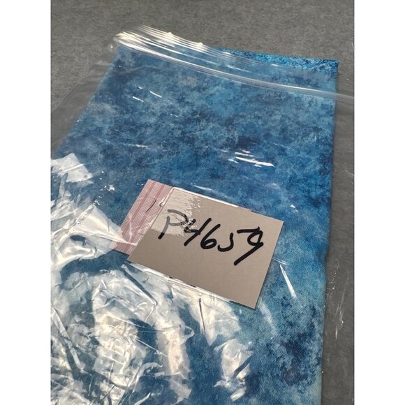 Blue Textured Cotton Fabric 19" x 44" Sewing Quilting - Picture 4 of 4